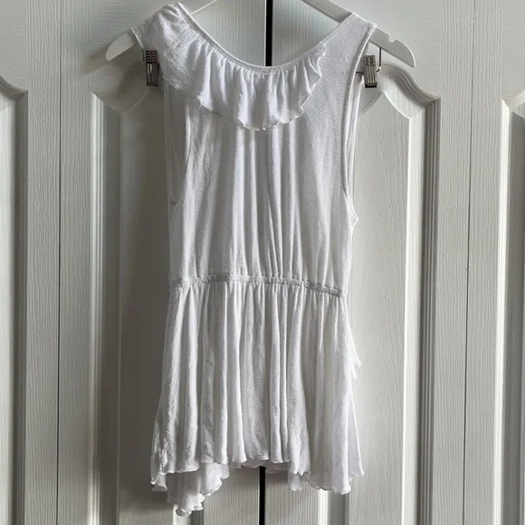 FREE PEOPLE Float Away Asymmetrical Ruffle Tank - Picture 9 of 15
